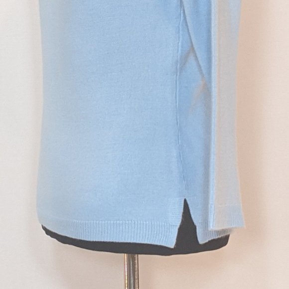 BCBG MaxAzria Sweater Lightweight Blue 3/4 Sleeve - Picture 4 of 6